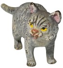 Austrian Cold Painted Bronze Cat Miniature Figurine Vintage Antique