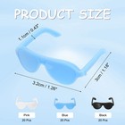 60 Pcs Mini Figures Sunglasses  1 3  Miniature Sunglasses  Black blue white
