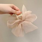 Ruiydz Hair Clip  Light Coffee Chiffon Bowknot Hair Claw Clips For Thick Hair  