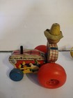 Vintage 1970 Wood Fisher Price Mini Copter  Helicopter Tractor   Toot Toot Train