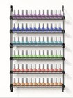 Nail Polish Organizer Wall Mounted  6 Tier Metal Storage Rack Holds 90 Bottles 