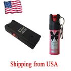 Stun Gun Burn Pepper Spray Combo Men Women Self Defense Portable