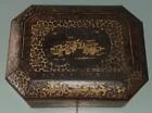 Early 19th C Chinese Export Gilded Lacquer Sewing Box With Interior Trays 1800 2