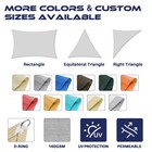 Permeable Shade Sail Patio Awning Outdoor Garden Pool Sun Canopy Shelter Cover