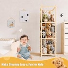 Solid Pine Stuffed Animal Storage  56  Large Wooden Toy Organizer Tower