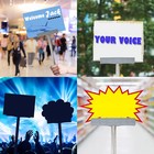 5pcs Stainless Steel Handheld Sign Holder Airport Pick-up Sports Parade Guide