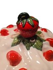 Vintage Ceramic Strawberry Shortcake Ceramic Pedestal  Cake Stand