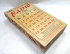 Vintage Antique Old Standard Radio Game Toy Bingo Tube Radio Inspired W Box Rare