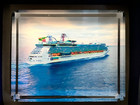 Royal Caribbean Color Crystal Block Liberty Of The Seas With Box