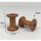 30pack Antique Wooden Spools 1 18  Ribbon Spools For Diy Crafts Coconut Brown