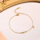 Women Gold Electrocardiogram Heart Anklet Ankle Foot Bracelet Beach Chain Pe14