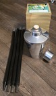 Vintage Mid Century Garden Torches Tiki Torches Metal With Wood Stands Mcm New 
