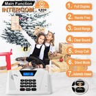 4 Pack Wireless Intercom System 5300ft Hands Free Two Way Home Office