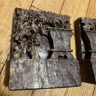 Vintage Chinese Soapstone Carved Bookends With Cascading Flowers From Planters