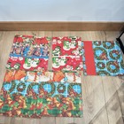 Vtg Christmas Gift Wrapping Paper 12 Sheets 1960   s Snowman Santa Kitschy