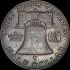 1958-d Franklin Silver 90  Half Au  Toned  Multiple Coins Ship Free   030