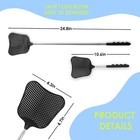 Telescopic Fly Swatter Stainless Steel Handle Heavy Duty Fly Swatters 2 Pack Set