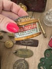 Vintage Estate Junk Drawer Lot Grandpa Core Antiques Keys Razors Pins Odd Ends