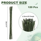 120 Pcs Florist Wire 0 35mm 28 Gauge Floral Flower Stem Wire  Dark Green
