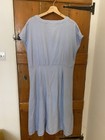 Calvin Klein Dress Womens Us 12   Uk 14 Blue Cap Sleeve  Front Tie