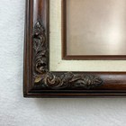 Vtg  Victorian Style Multi-layer Matted Dark Wood Carved Picture Frame 8 5 X 10
