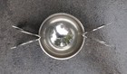 Pozna   Polish Silver Open Salt Dip  Cellar  Dish W two Goats 