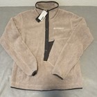 Adidas Terrex Womens Organiser Xploric Pile Snap Fleece Pullover Small Beige