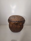12  Antique Asian Willow   Wood Bamboo Basket Grain  Great Patina China Japanese