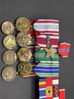 Mixed Lot Of 9 Vintage Us Military Lapel Pins Medals And Ribbons Rare Or Best Of
