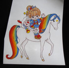 4  rainbow Brite  Look-a-like Ceramic Waterslide Decals  Large Size 5 