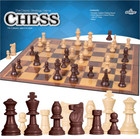 15  Portable Vintage Wooden Chess Set Large Wood Board Pieces Folding Travel Usa