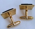 Vintage Swank Gold Tone Caduceus Doctor Medical Symbol Cufflinks 1950s