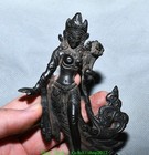6   Old Tibet Bronze Buddhism Stand Padmapani Lokeshvara Tara Buddha Statue