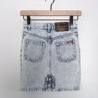 Vintage Jordache Basics Acid Wash Denim Mini Skirt High Waist Size 12