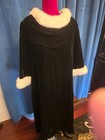 Mae West Owned   Worn 50 s Black Velvet   White Fur Trim From Sydney Guilaroff