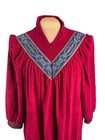 Vintage 80   s Vanity Fair Velour Holiday Half Zip Robe gown Size Medium