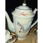 Vintage Moriage Dragonware Tea Set Lusterware With Blue Eyed Dragon  - 17 Pieces