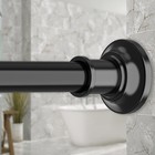 Black Long Curtain Rod Tension Shower Curtain Rods 30 To 120 Inch Adjustable    