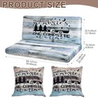 Bbset 6pcs Rv Dinette Cushion Covers Stretch One-size-fits-most Blue Wooden
