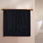 2 Pcs Oversized Bath Towel Set 27x54 Cotton Large Absorbent Towels Black