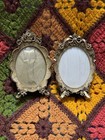 Set Of 2 Vintage Oval Matson Photo Frames Convex Glass Picture