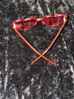 Red Heart-shaped Tinted Costume Glasses Sunglasses  Valentine   s Day  One Size