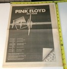Pink Floyd Vintage Original Concert Dates Ad Advert 1974 Dark Side Moon Prog