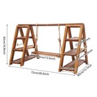 3 Tiers Solid Wooden Simplicity Serving Tray Dessert Stand Decor Cupcake Stand