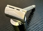 Vintage Gillette Silver Etched Logo Tech ball End Safety Razor 1958 D4 58grams