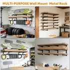 Lumber Storage Rack Wall Mount - Wood Storage Racks Heavy Duty Metal Shelf Wa   