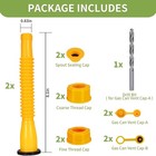 Gas Can Spout Upgrade Kit  2 Pack      Universal Fuel Nozzles With Vents   Gaskets