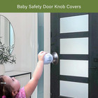 4 Pack Child Proof Door Knob Covers Baby Safety Locks For Kids Toddlers White