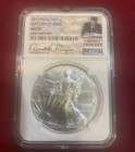 2017  1 Silver Eagle First Day Of Issue Ngc Ms70 Liberty Coin Act Ronald Reagan