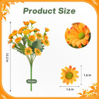 24 Bundles Daisy Artificial Flowers For Outdoors Faux Fall Mums Plants